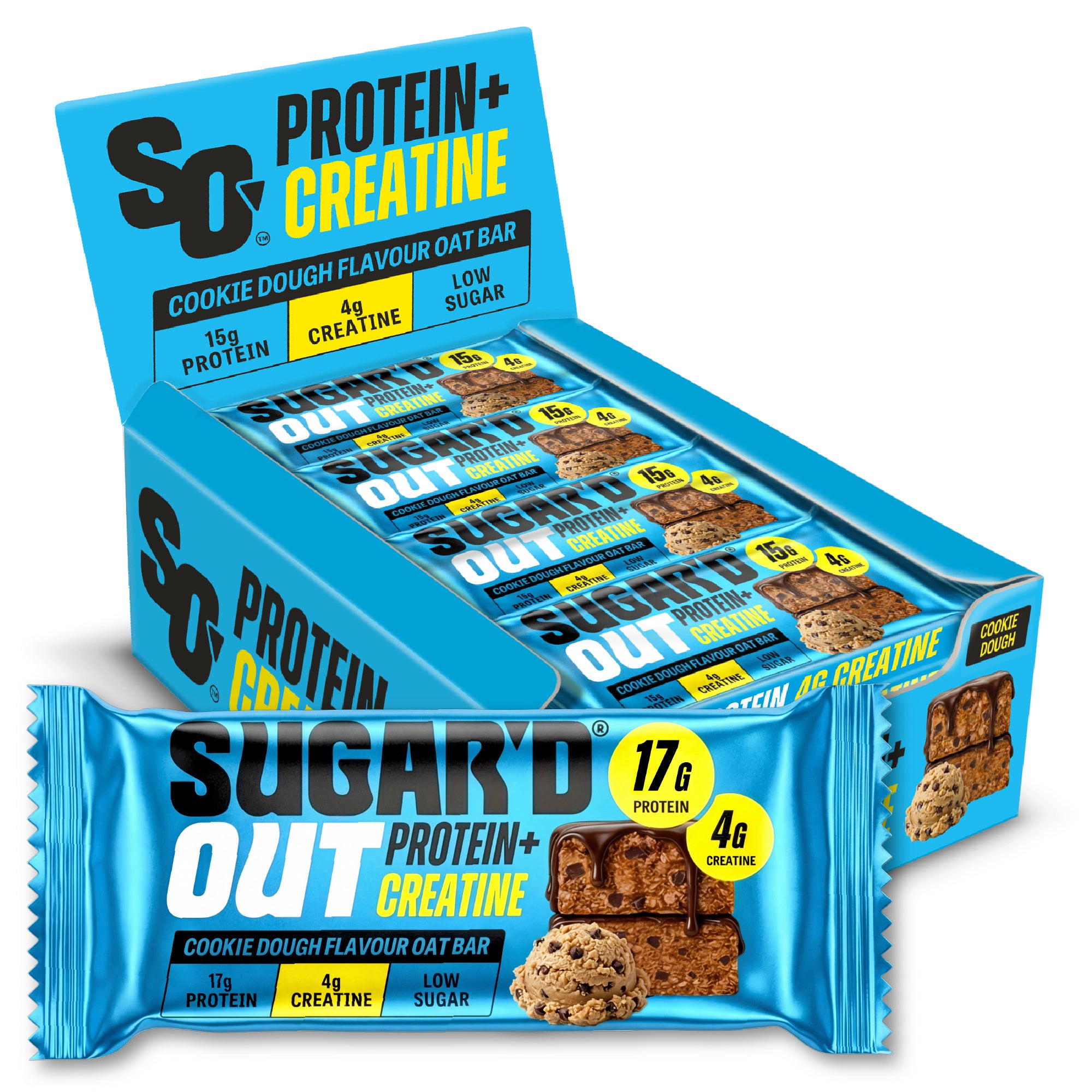 Cookie Dough Protein + Creatine Oat Bar (12 x 68g)