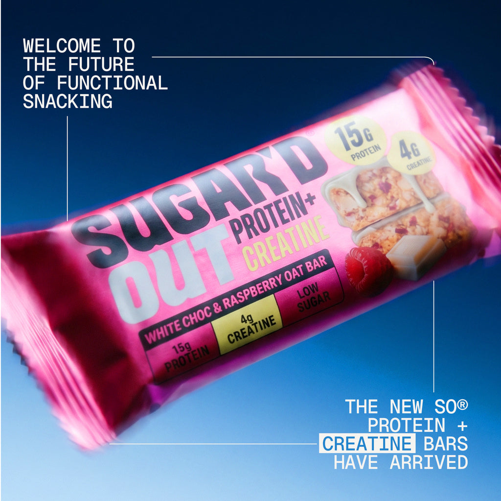 White Choc Raspberry Protein + Creatine Oat Bar (12 x 68g)