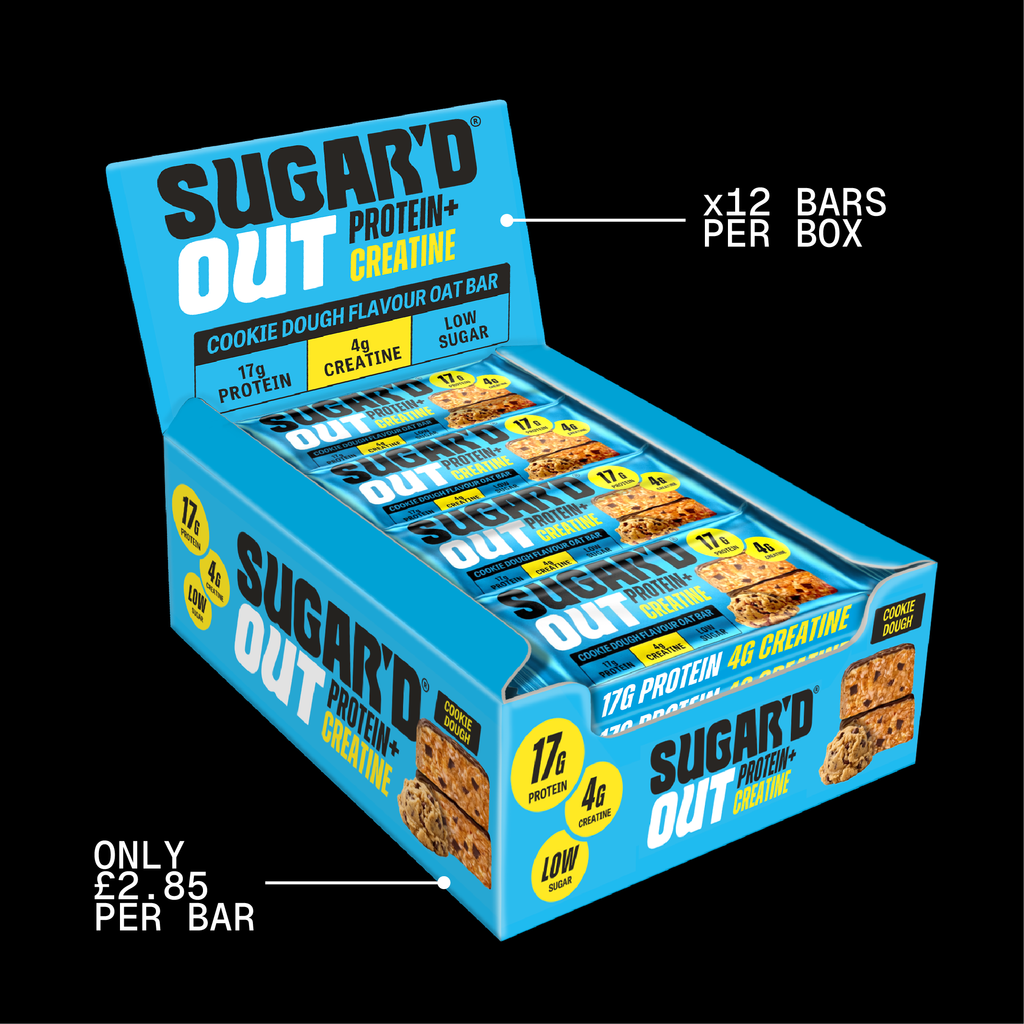 Cookie Dough Protein + Creatine Oat Bar (12 x 68g) – Sugardout