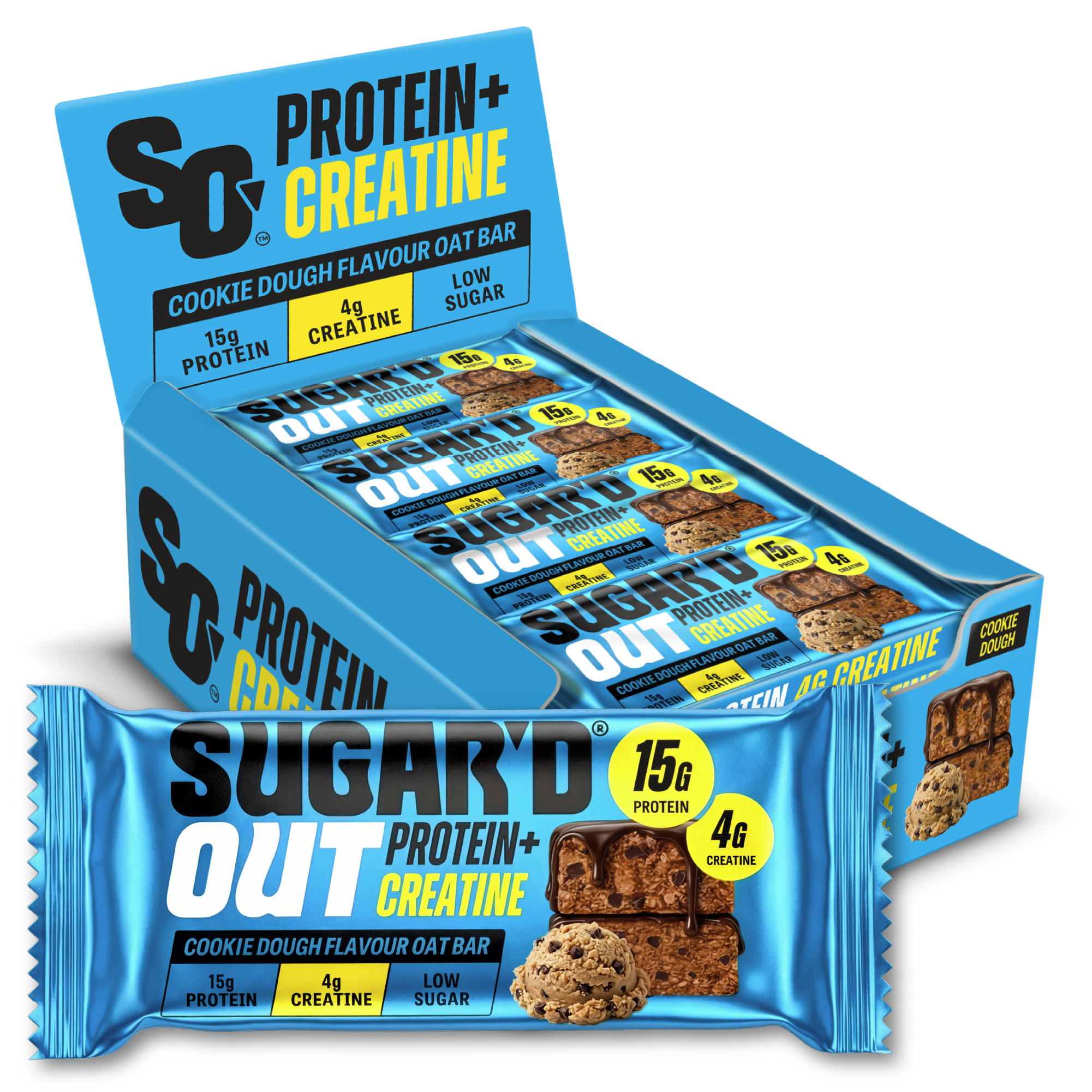 Cookie Dough Protein + Creatine Oat Bar (12 x 68g)