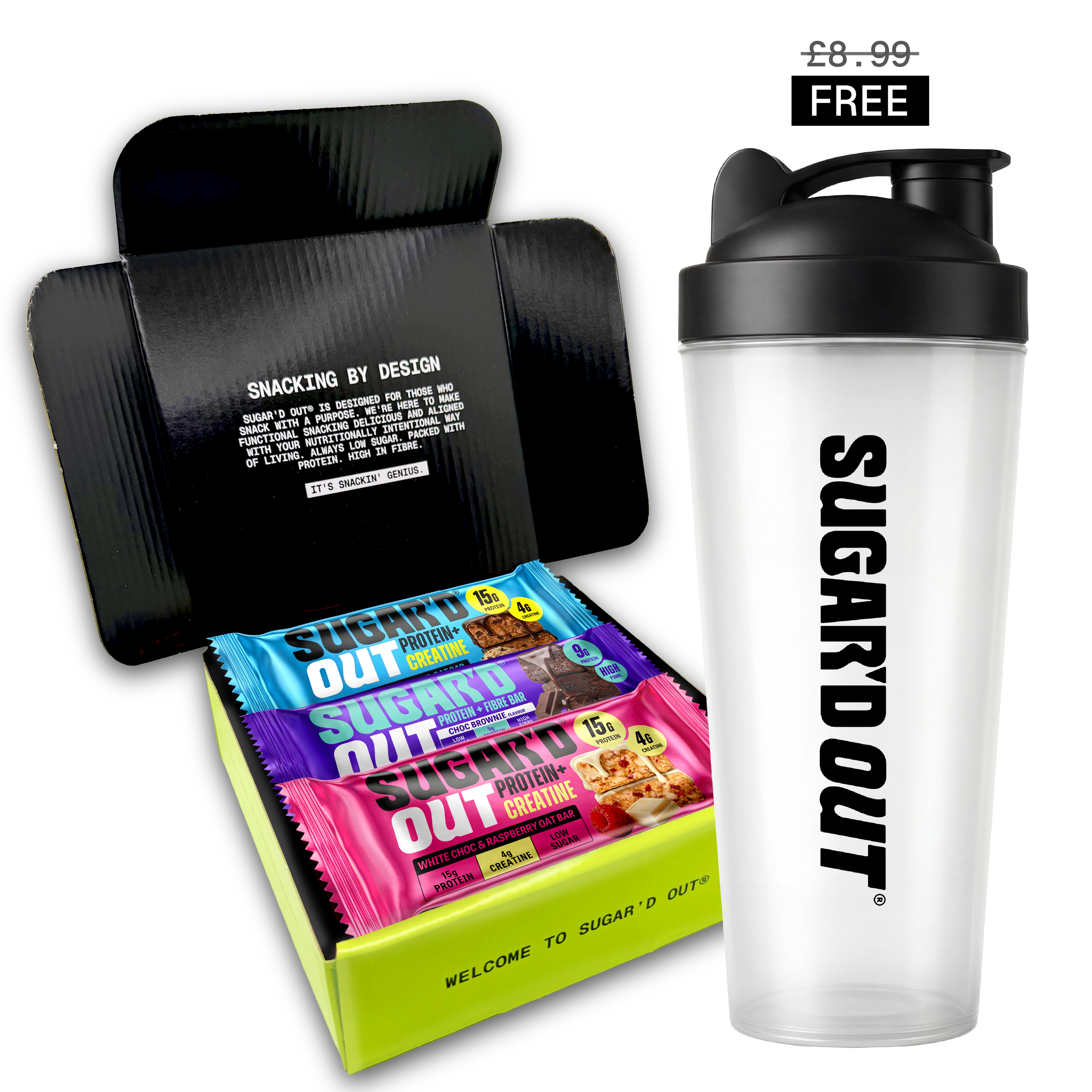 Full Range Mixed Bundle Functional Flapjacks Mixed Variety Pack (3x62g & 3x68g) FREE Shaker Bundle