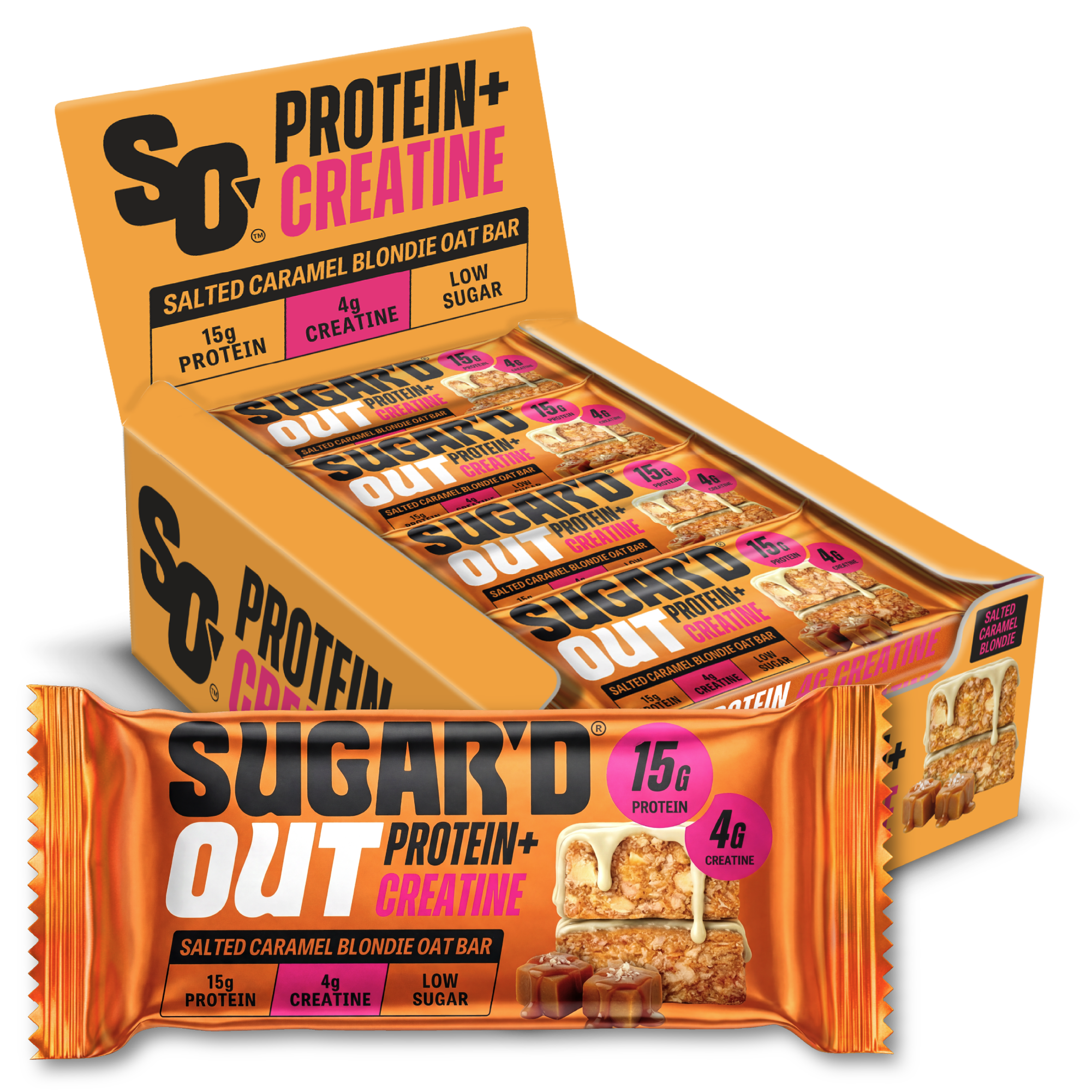 Salted Caramel Blondie Protein + Creatine Oat Bar (12 x 68g)