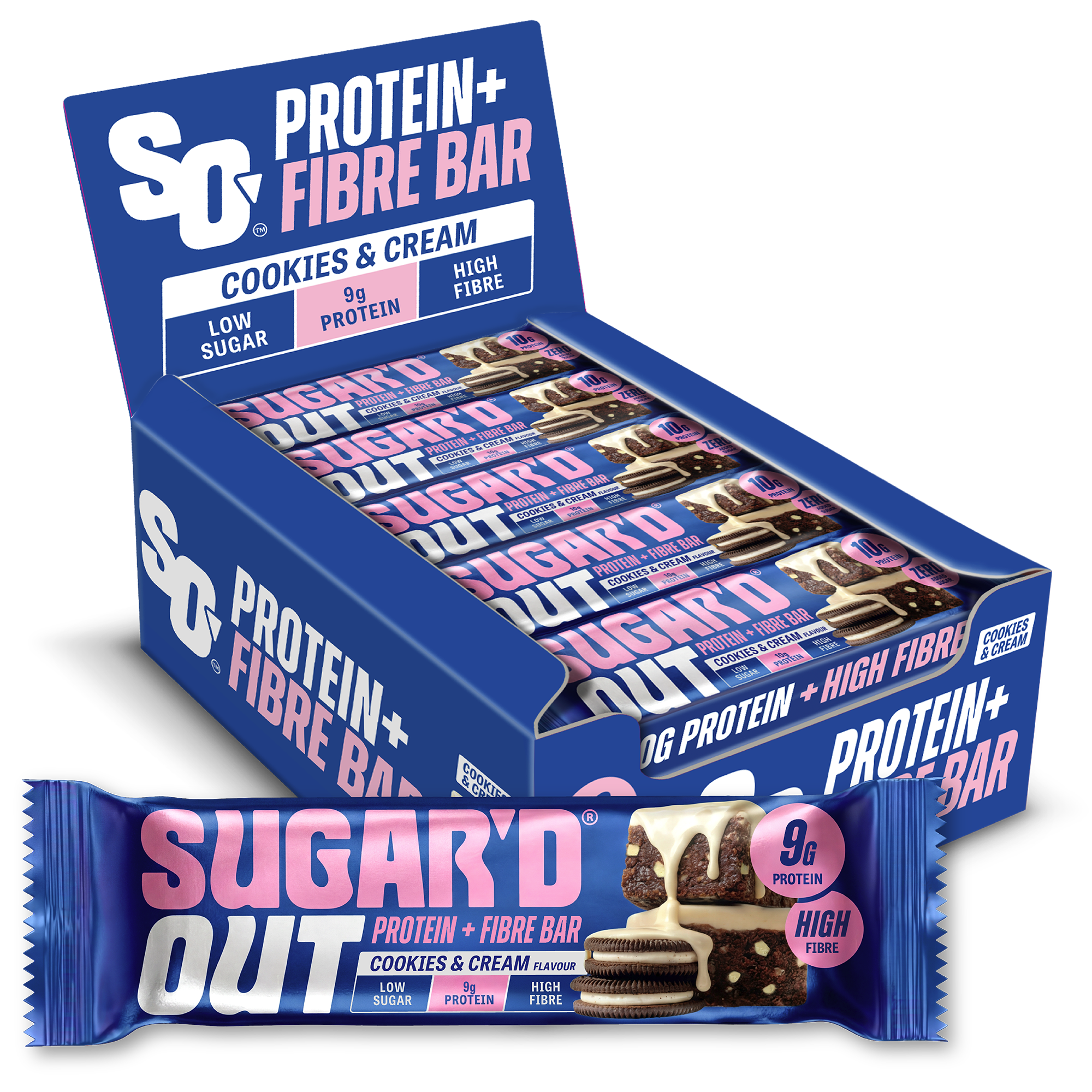 Cookies & Cream Protein + Fibre Oat Bar (15 x 62g)